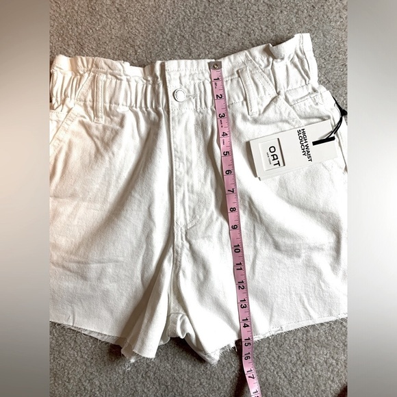 NWT Oat New York High Waist Slouchy Denim Cut Off Short Women Medium 100% Cotton - Picture 3 of 6